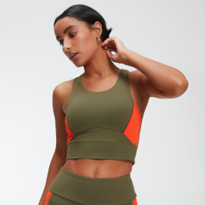 MP Power Women's Longline Crop Top - Avocado
