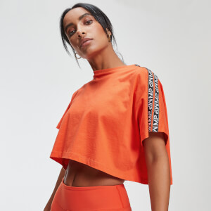 MP Power Women's Crop Tape T-Shirt - Flame