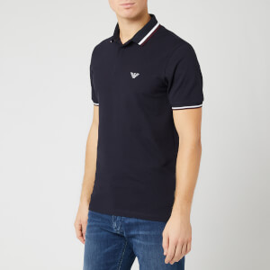 Emporio Armani Men's Embroided Logo Polo Shirt - Navy