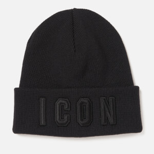 Dsquared2 Men's Icon Knit Hat Doppio - Nero Nero