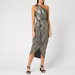 Ted Baker Women's Gabria One Shoulder Drape Midi Dress - Gold