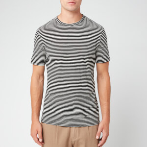 Officine Generale Men's Japanese Stripe Short Sleeve T-Shirt - Black/White