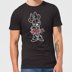 Disney Mini Mouse Line Art Men's T-Shirt - Black