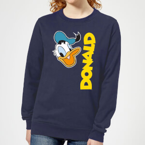 Disney Donald Duck Face Women's Sweatshirt - Navy