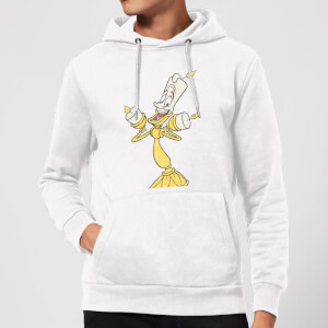 Disney Beauty And The Beast Lumiere Distressed Hoodie - White