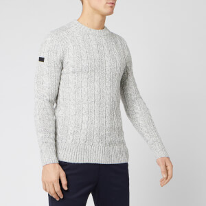 Superdry Men's Jacob Crew Neck Jumper - Concrete Twist