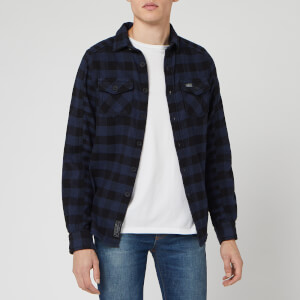 Superdry Men's Buffalo Flannel Long Sleeve Shirt - Blue Check