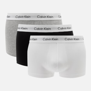 Calvin Klein Men's 3 Pack Low Rise Trunk Boxers - Black/White/Grey