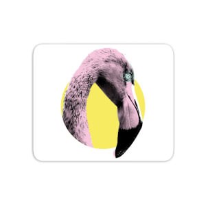 Flamingo With Circular Background Mouse Mat