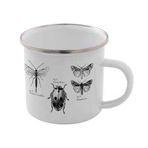 Insects Enamel Mug – White