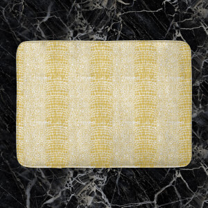 Mustard Snake Print Bath Mat