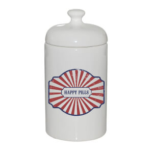 Happy Pills Ceramic Jar