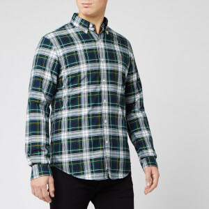 Polo Ralph Lauren Men's Tartan Oxford Cotton Check Shirt - Evergreen/Zest