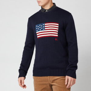 Polo Ralph Lauren Men's Iconic Flag Jumper - Navy