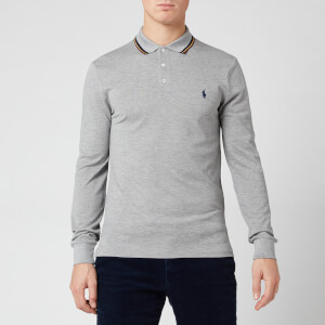 Polo Ralph Lauren Men's Tipped Long Sleeve Polo Shirt - Andover Heather