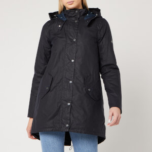 Barbour Women's Oceanfront Wax Jacket - Royal Navy