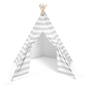 Snüz Kids Teepee Play Tent - Grey Stripe