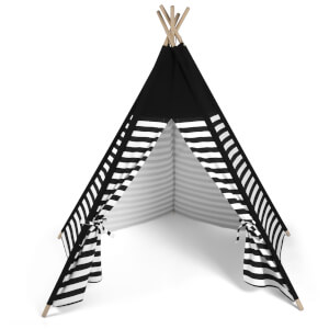 Snüz Kids Teepee Play Tent - Black Stripe