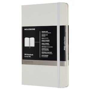 Moleskine Pro Hardcover Large Notebook - Pearl Grey