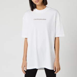 Calvin Klein Jeans Women's Institutional High Density Tunic Top - Bright White
