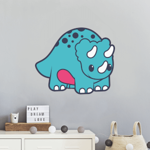 Cartoon Triceratops Wall Art Sticker