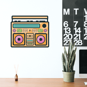 Boombox Wall Art Sticker