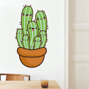 Cactus In A Pot Wall Art Sticker