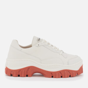 Bronx Women's Jaxstar Leather Chunky Trainers - Off White/Rust