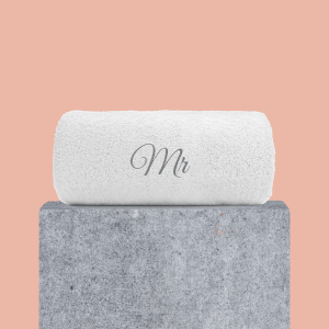 Mr Embroidered Hand Towel
