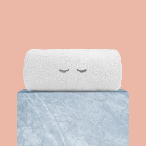 Eyelashes Embroidered Hand Towel