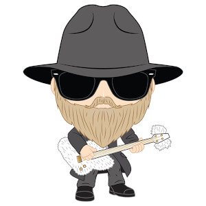 Pop! Rocks ZZ Top Dusty Hill Pop! Vinyl Figure