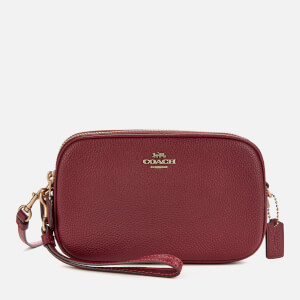 Coach Women's Polished Pebble Leather Sadie Bag - Deep Red