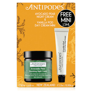 Antipodes Discovery Set - Avocado Pear Nourishing Night Cream and Mini Vanilla Pod Hydrating Day Cream (Worth $68.00)
