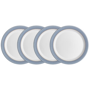 Denby Natural Denim 4 Piece Medium Plate Set