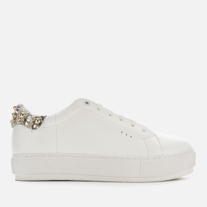 Kurt Geiger London Women's Laney Stud Leather Flatform Trainers - White