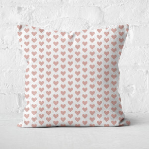 Love Heart Cross Stitch Square Cushion