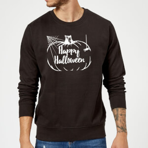 Happy Halloween Pumpkin Sweatshirt - Black
