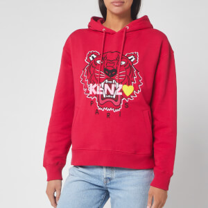 KENZO Women's Tiger Hoody Back from Holiday - Deep Fuschia
