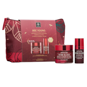 APIVITA Wine Elixir Wrinkle and Firmness Lift Rich Cream and Wine Elixir Winkle Lift Eye and Lip Cream Gift Set