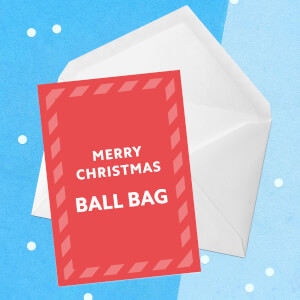 Merry Christmas Ball Bag Greetings Card