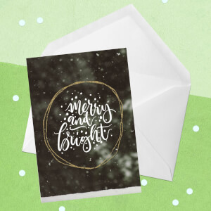 Merry And Bright Greetings Card