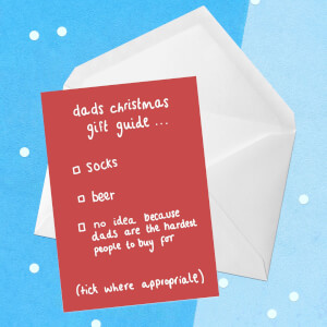 Dads Christmas Gift Guide Greetings Card