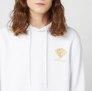 Harry Potter Gryffindor Unisex Embroidered Hoodie - White