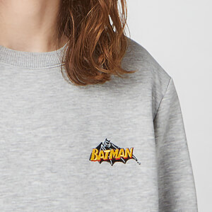 DC Batman Unisex Embroidered Sweatshirt - Grey