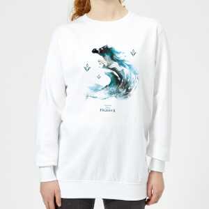 Frozen 2 Nokk Water Silhouette Women's Sweatshirt - White