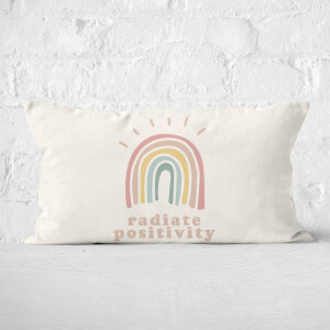 Rainbow Radiate Positivity Rectangular Cushion