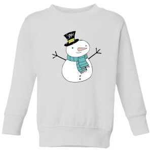 Christmas Snowman Kids' Sweatshirt - White