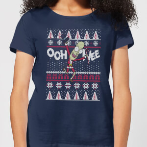 Rick and Morty Ooh Wee Women's Christmas T-Shirt - Navy