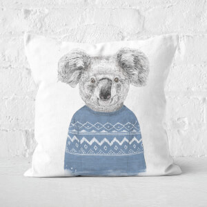 Winter Koala Square Cushion
