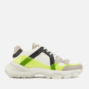 Bronx Women's Seventy Street Chunky Trainers - Off White/Neon Yellow/Black